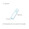 Modelcraft PKN2718 #18 Chiselling Blades x 5 For #2 or #5 Handles